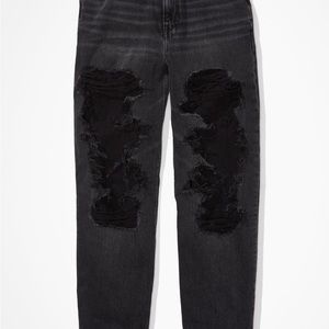 AE baggy mom jean destroyed